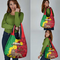 Ethiopia Enkutatash Melkam Addis Amet Grocery Bag With Bidens Macroptera