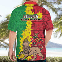 Ethiopia Enkutatash Melkam Addis Amet Hawaiian Shirt With Bidens Macroptera - Wonder Print Shop