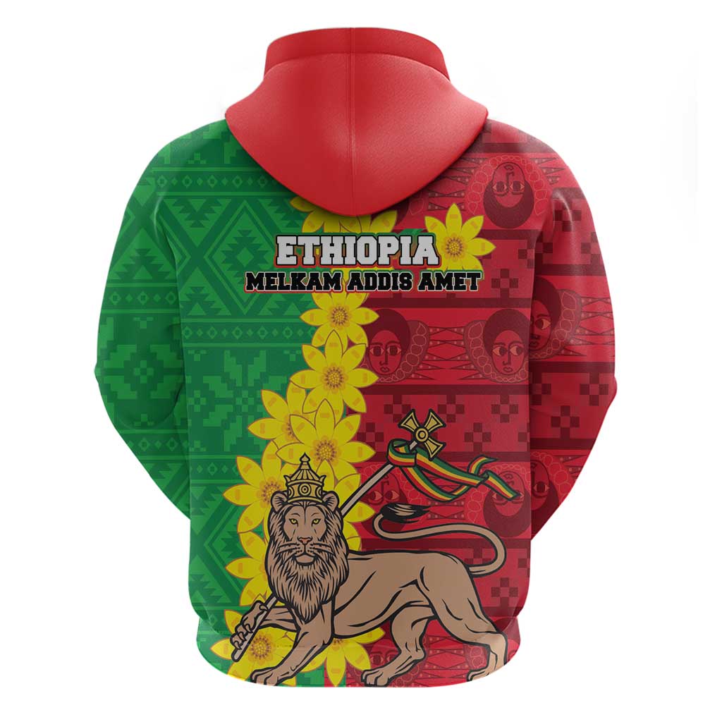 Ethiopia Enkutatash Melkam Addis Amet Hoodie With Bidens Macroptera - Wonder Print Shop