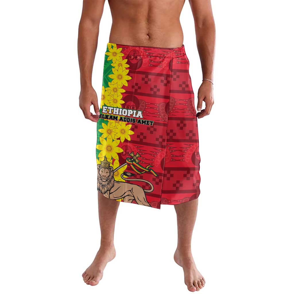 Ethiopia Enkutatash Melkam Addis Amet Lavalava With Bidens Macroptera - Wonder Print Shop