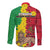 Ethiopia Enkutatash Melkam Addis Amet Long Sleeve Button Shirt With Bidens Macroptera - Wonder Print Shop