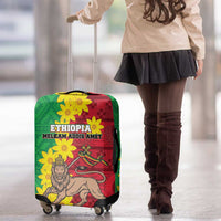 Ethiopia Enkutatash Melkam Addis Amet Luggage Cover With Bidens Macroptera - Wonder Print Shop