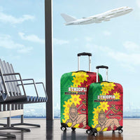 Ethiopia Enkutatash Melkam Addis Amet Luggage Cover With Bidens Macroptera - Wonder Print Shop