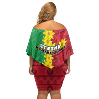 Ethiopia Enkutatash Melkam Addis Amet Off Shoulder Short Dress With Bidens Macroptera - Wonder Print Shop