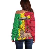 Ethiopia Enkutatash Melkam Addis Amet Off Shoulder Sweater With Bidens Macroptera - Wonder Print Shop