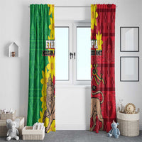 Ethiopia Enkutatash Melkam Addis Amet Window Curtain With Bidens Macroptera - Wonder Print Shop