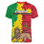 Ethiopia Enkutatash Melkam Addis Amet Women V-Neck T-Shirt With Bidens Macroptera - Wonder Print Shop