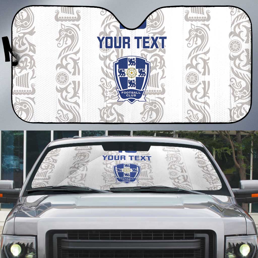 Custom York Minstrel Spirit Auto Sun Shade Norse Viking Pattern White Version - Wonder Print Shop