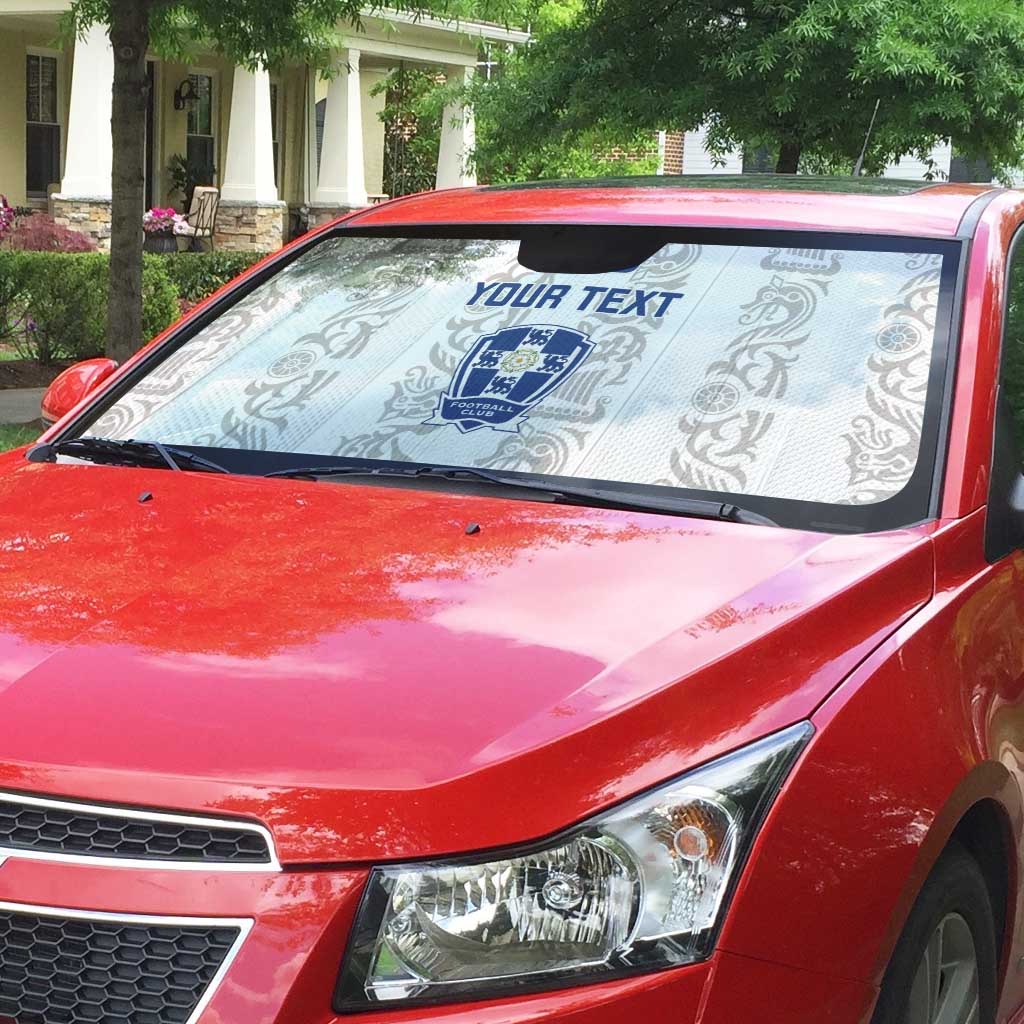 Custom York Minstrel Spirit Auto Sun Shade Norse Viking Pattern White Version - Wonder Print Shop