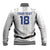 Custom York Minstrel Spirit Baseball Jacket Norse Viking Pattern White Version - Wonder Print Shop