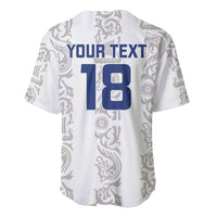 Custom York Minstrel Spirit Baseball Jersey Norse Viking Pattern White Version - Wonder Print Shop