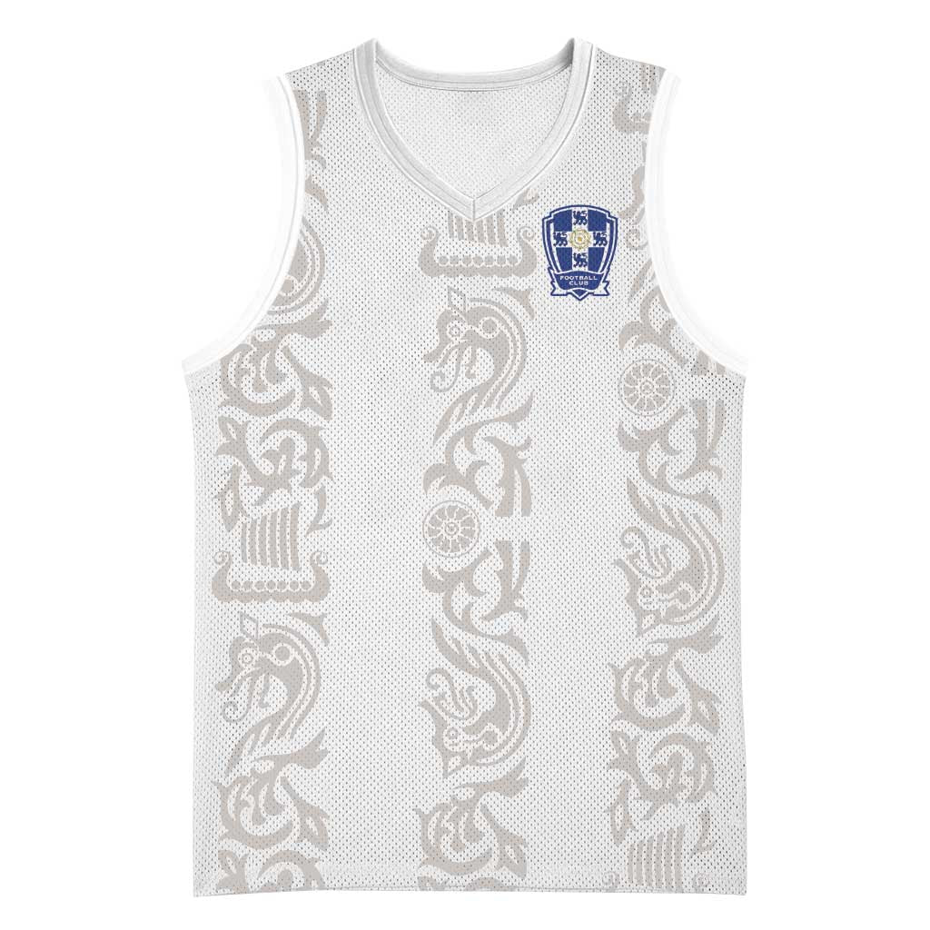 Custom York Minstrel Spirit Basketball Jersey Norse Viking Pattern White Version - Wonder Print Shop