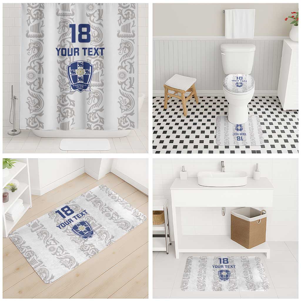 Custom York Minstrel Spirit Bathroom Set Norse Viking Pattern White Version - Wonder Print Shop