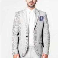Custom York Minstrel Spirit Blazer Norse Viking Pattern White Version - Wonder Print Shop