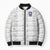 Custom York Minstrel Spirit Bomber Puffer Jacket Norse Viking Pattern White Version - Wonder Print Shop