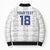 Custom York Minstrel Spirit Bomber Puffer Jacket Norse Viking Pattern White Version - Wonder Print Shop