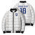 Custom York Minstrel Spirit Bomber Puffer Jacket Norse Viking Pattern White Version - Wonder Print Shop