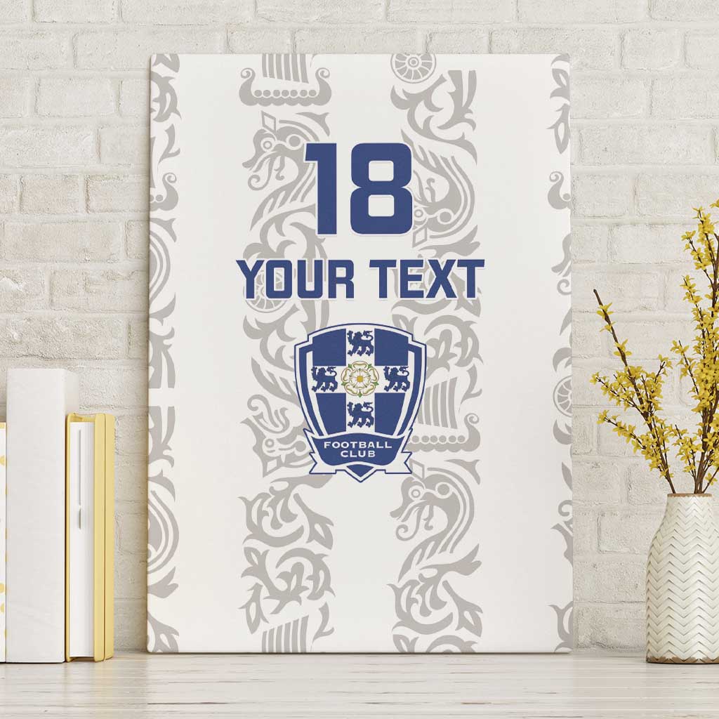 Custom York Minstrel Spirit Canvas Wall Art Norse Viking Pattern White Version - Wonder Print Shop