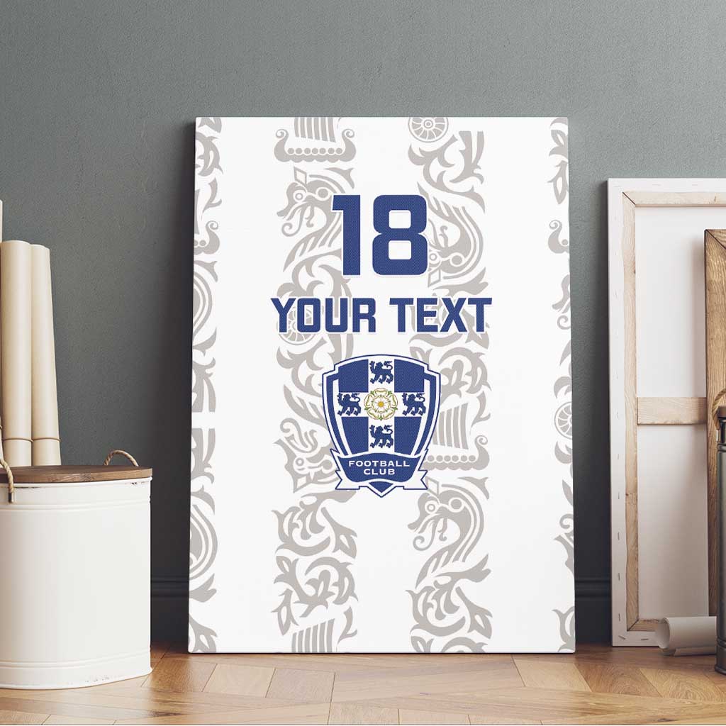 Custom York Minstrel Spirit Canvas Wall Art Norse Viking Pattern White Version - Wonder Print Shop