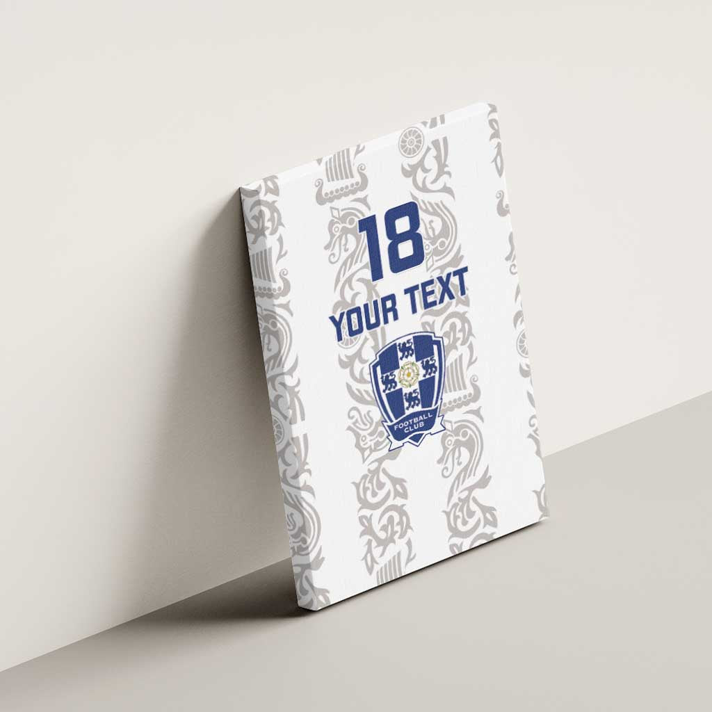Custom York Minstrel Spirit Canvas Wall Art Norse Viking Pattern White Version - Wonder Print Shop