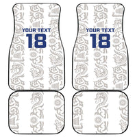 Custom York Minstrel Spirit Car Mats Norse Viking Pattern White Version - Wonder Print Shop