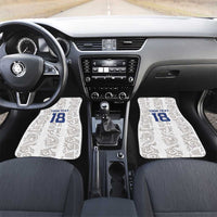 Custom York Minstrel Spirit Car Mats Norse Viking Pattern White Version - Wonder Print Shop