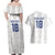 Custom York Minstrel Spirit Couples Matching Off Shoulder Maxi Dress and Hawaiian Shirt Norse Viking Pattern White Version - Wonder Print Shop