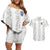 Custom York Minstrel Spirit Couples Matching Off Shoulder Short Dress and Hawaiian Shirt Norse Viking Pattern White Version - Wonder Print Shop