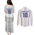 Custom York Minstrel Spirit Couples Matching Puletasi and Long Sleeve Button Shirt Norse Viking Pattern White Version - Wonder Print Shop