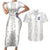 Custom York Minstrel Spirit Couples Matching Short Sleeve Bodycon Dress and Hawaiian Shirt Norse Viking Pattern White Version - Wonder Print Shop