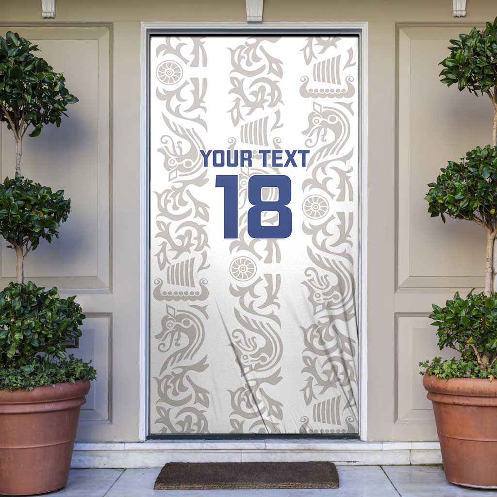 Custom York Minstrel Spirit Door Cover Norse Viking Pattern White Version - Wonder Print Shop