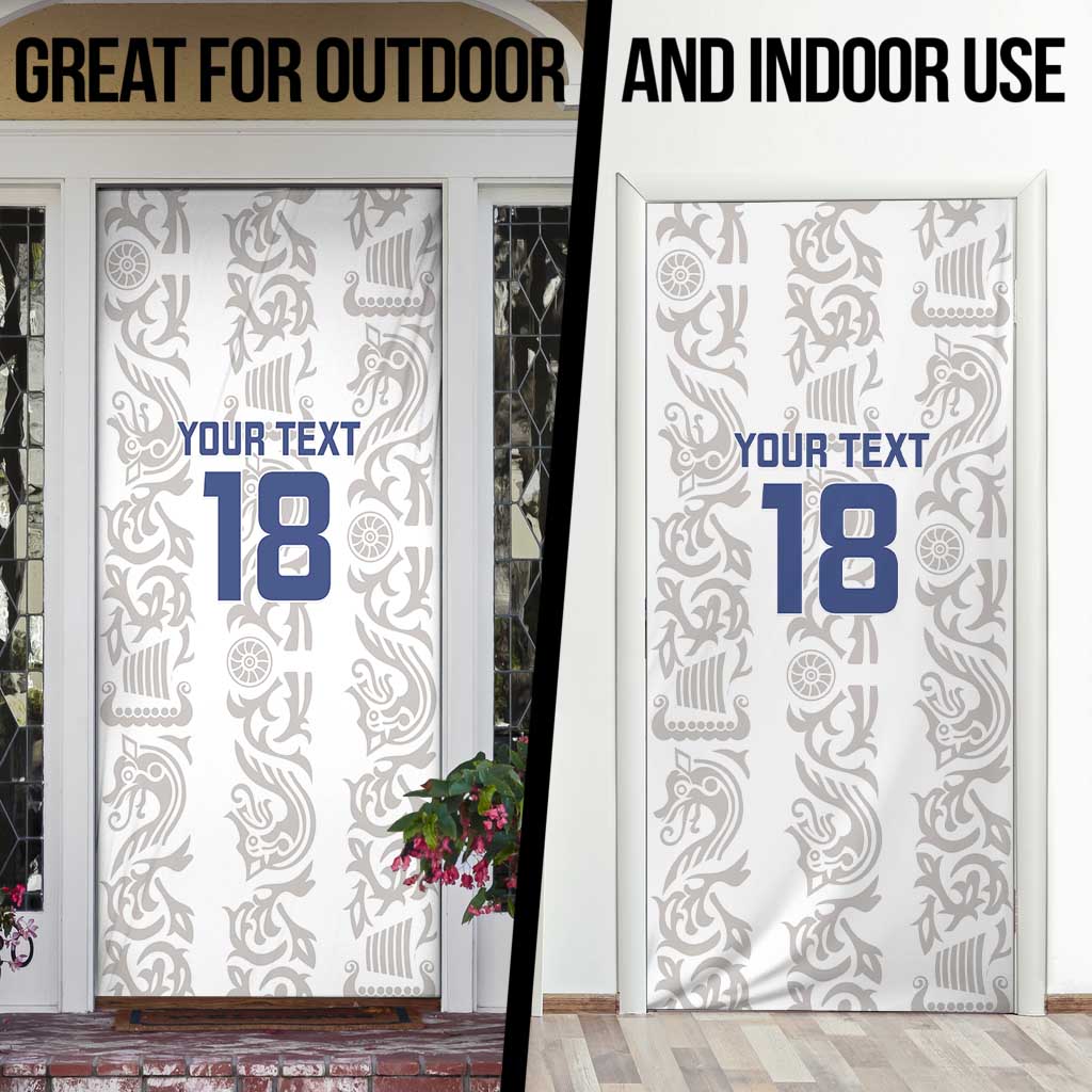 Custom York Minstrel Spirit Door Cover Norse Viking Pattern White Version - Wonder Print Shop
