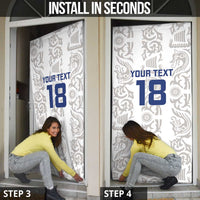 Custom York Minstrel Spirit Door Cover Norse Viking Pattern White Version - Wonder Print Shop