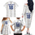 Custom York Minstrel Spirit Family Matching Off The Shoulder Long Sleeve Dress and Hawaiian Shirt Norse Viking Pattern White Version - Wonder Print Shop