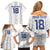 Custom York Minstrel Spirit Family Matching Off Shoulder Short Dress and Hawaiian Shirt Norse Viking Pattern White Version - Wonder Print Shop
