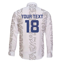 Custom York Minstrel Spirit Family Matching Short Sleeve Bodycon Dress and Hawaiian Shirt Norse Viking Pattern White Version - Wonder Print Shop