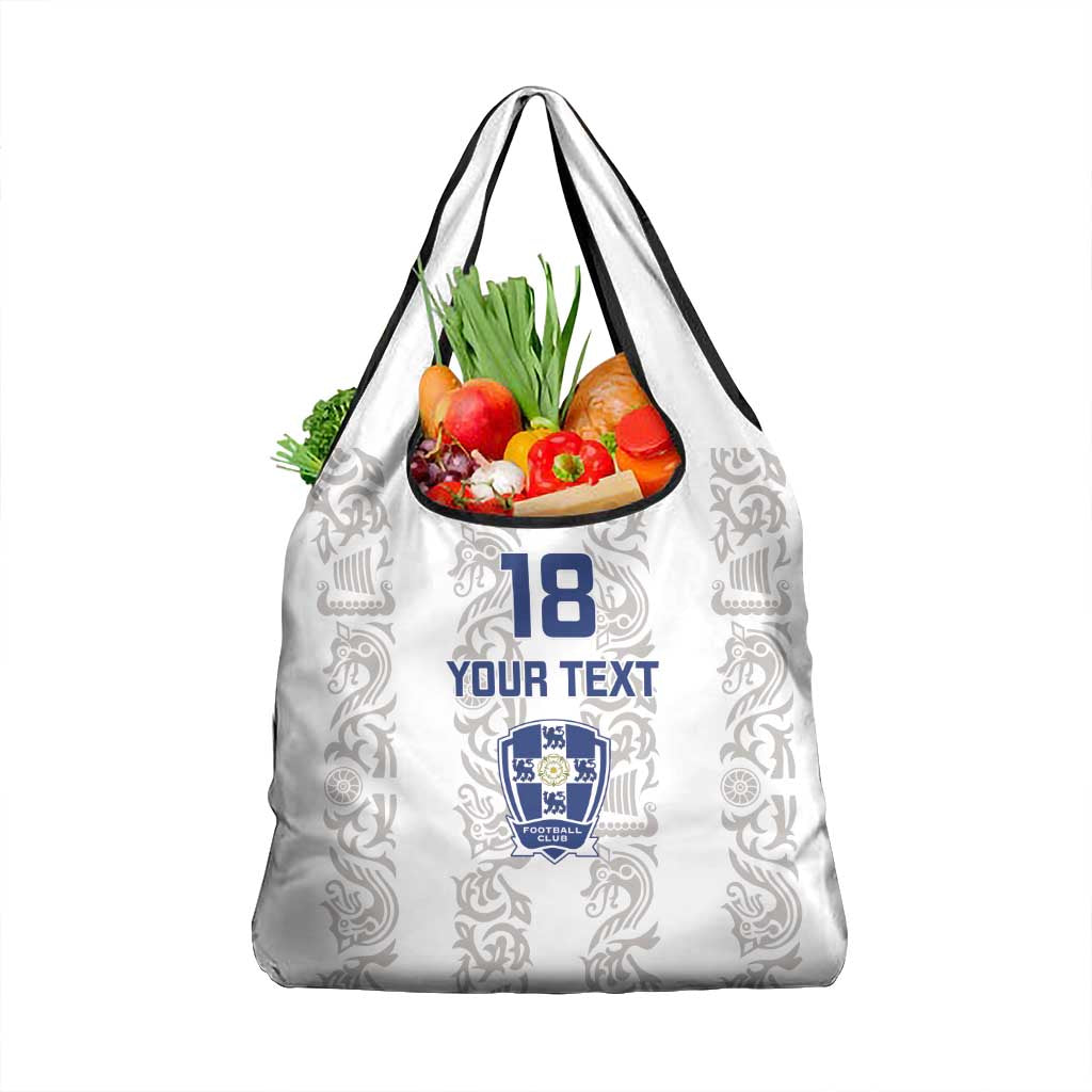 Custom York Minstrel Spirit Grocery Bag Norse Viking Pattern White Version - Wonder Print Shop