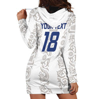 Custom York Minstrel Spirit Hoodie Dress Norse Viking Pattern White Version - Wonder Print Shop