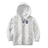 Custom York Minstrel Spirit Kid Hoodie Norse Viking Pattern White Version - Wonder Print Shop