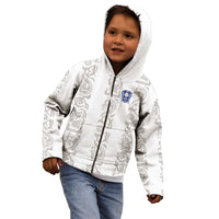 Custom York Minstrel Spirit Kid Hoodie Norse Viking Pattern White Version - Wonder Print Shop