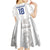Custom York Minstrel Spirit Kid Short Sleeve Dress Norse Viking Pattern White Version - Wonder Print Shop