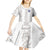 Custom York Minstrel Spirit Kid Short Sleeve Dress Norse Viking Pattern White Version - Wonder Print Shop