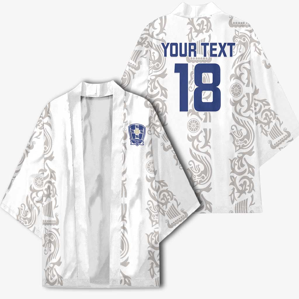 Custom York Minstrel Spirit Kimono Norse Viking Pattern White Version - Wonder Print Shop