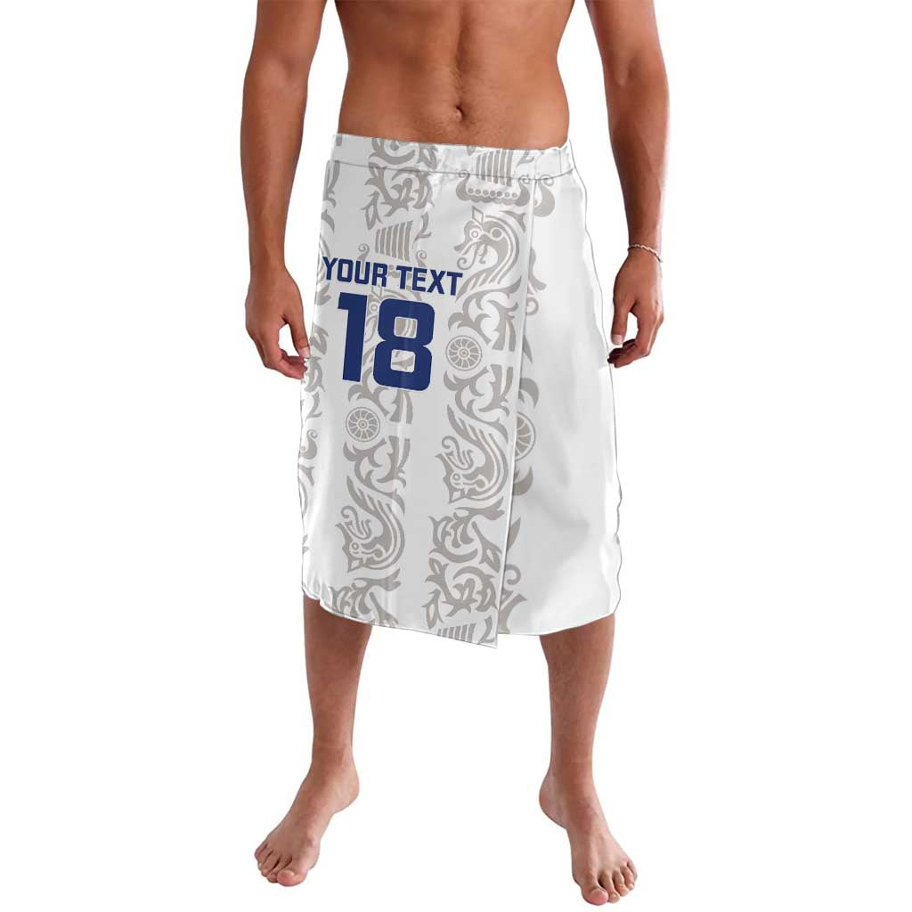 Custom York Minstrel Spirit Lavalava Norse Viking Pattern White Version - Wonder Print Shop