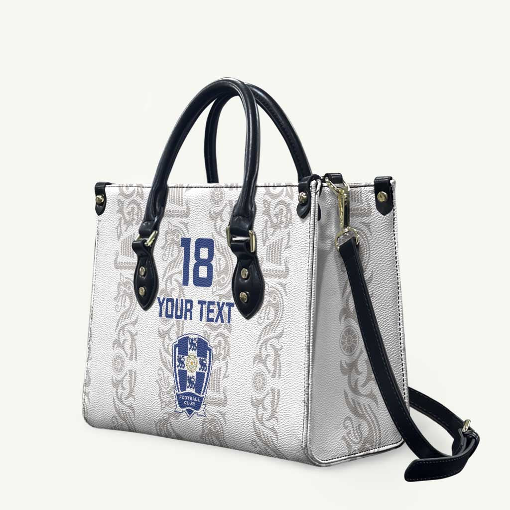 Custom York Minstrel Spirit Leather Bag Norse Viking Pattern White Version - Wonder Print Shop