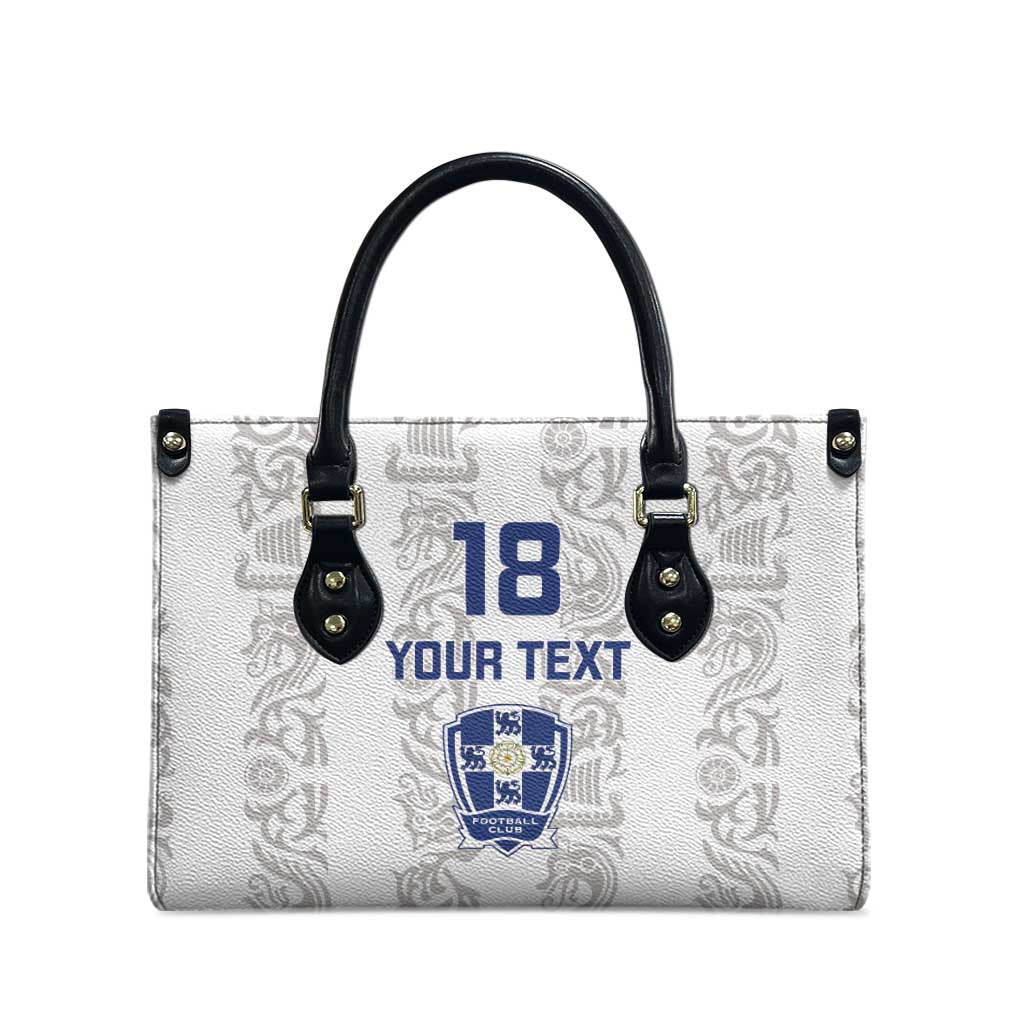 Custom York Minstrel Spirit Leather Bag Norse Viking Pattern White Version - Wonder Print Shop