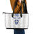 Custom York Minstrel Spirit Leather Tote Bag Norse Viking Pattern White Version - Wonder Print Shop