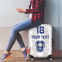 Custom York Minstrel Spirit Luggage Cover Norse Viking Pattern White Version - Wonder Print Shop