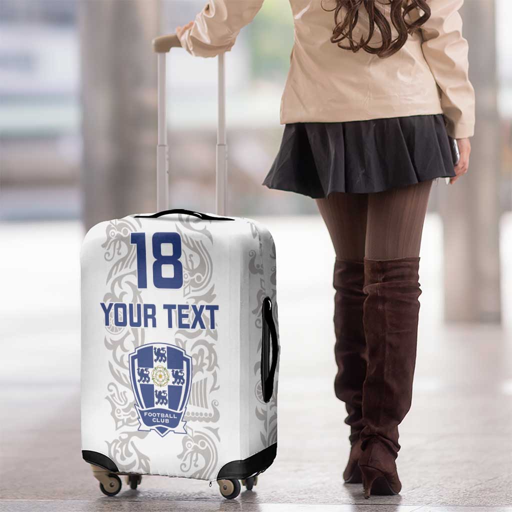 Custom York Minstrel Spirit Luggage Cover Norse Viking Pattern White Version - Wonder Print Shop
