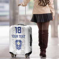 Custom York Minstrel Spirit Luggage Cover Norse Viking Pattern White Version - Wonder Print Shop